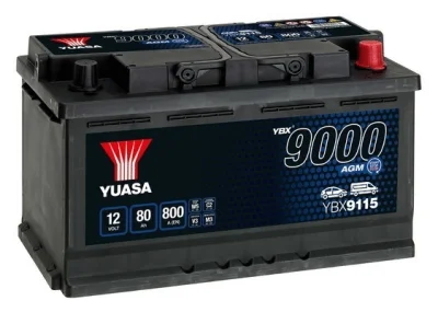 Стартерная аккумуляторная батарея YUASA YBX9115