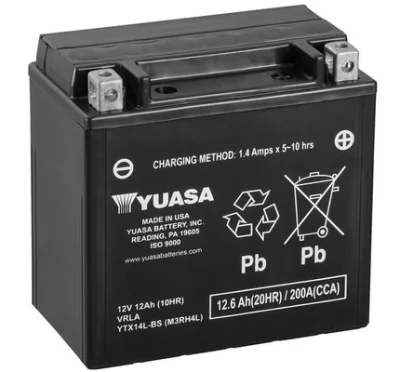 YTX14L-BS YUASA Стартерная аккумуляторная батарея