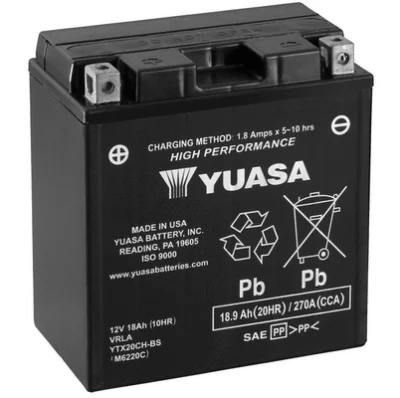 YTX20CH-BS YUASA Стартерная аккумуляторная батарея