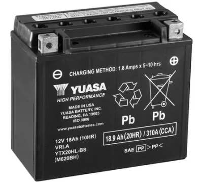 YTX20HL-BS YUASA Стартерная аккумуляторная батарея