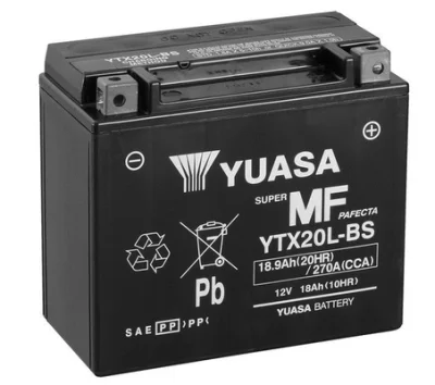 Стартерная аккумуляторная батарея YUASA YTX20L-BS