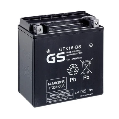 GS-GTX16-BS GS Стартерная аккумуляторная батарея