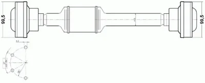 Кардан (Карданный вал) GKN SPIDAN/LOEBRO 28110