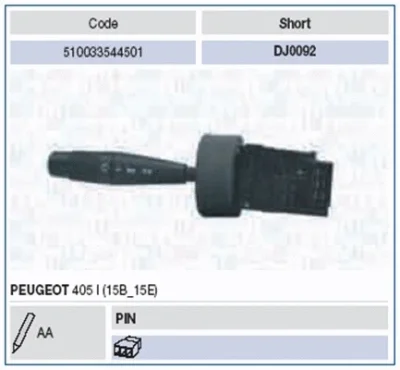 Выключатель на рулевой колонке MAGNETI MARELLI 510033544501