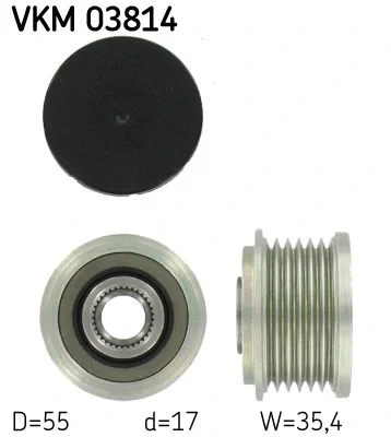 VKM 03814 SKF Механизм свободного хода генератора