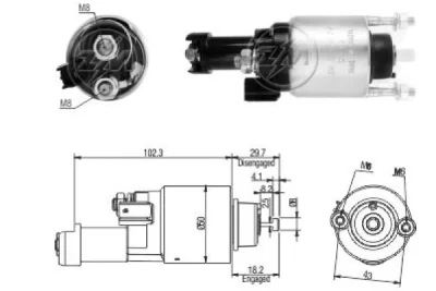 ZM3705 ERA Тяговое реле, стартер