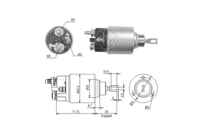 ZM376 MESSMER Тяговое реле, стартер