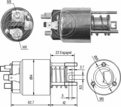 ZM 1-395 ZM Тяговое реле, стартер