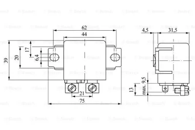 Реле батареи BOSCH 0 332 002 156