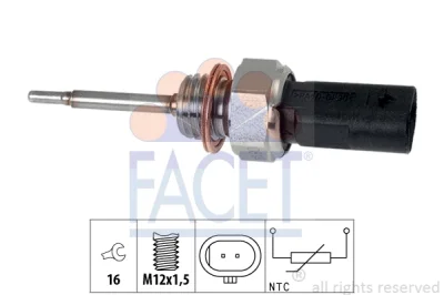 22.0257 FACET Датчик, температура выхлопных газов