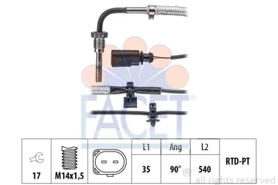 22.0320 FACET Датчик, температура выхлопных газов