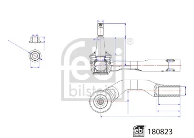 180823 FEBI Наконечник поперечной рулевой тяги